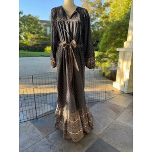 MSRP $248 NWT AE77 Peasant Maxi Dress Organic Cotton Size M SAME/NEXT DAY SHIP - Picture 1 of 15