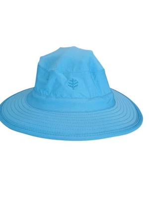 Coolibar Surfs Up Sombrero Cubo Azul Agua UPF 50 Protección Solar L/XL 02736 Nuevo Con Etiquetas Foto 1 de 4
