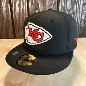 Kansas City Chiefs Mütze schwarz New Era 59Fifty 5950 7 1/2 Neu KC Pfeilspitze Wolle - Bild 1 von 15