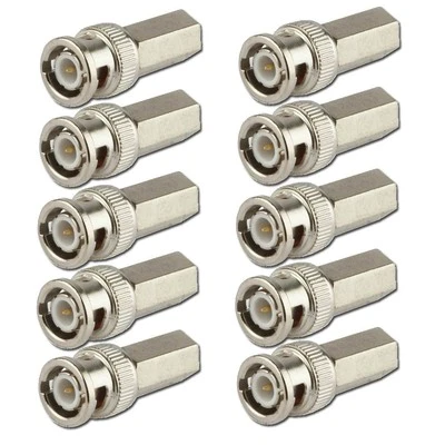 50pcs Twist on BNC Male RG59 Connector Adapter for CCTV cameras - Image 1 of 4