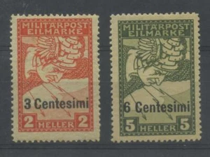 OCCUPAZIONI AUSTRIACA 1918 EX. C. GIALLA 2V. **  CERT. - Picture 1 of 1