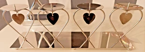Ausgefallener Kerzenständer aus Chrom, silber, 42x10x12 cm - Bild 1 von 1