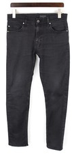 TIGER OF SWEDEN Pistolero Darkened Jeans Men's W30 L29 Stretch Black Zip Fly