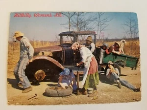 Hillbilly Women's Lib OZARKS MISSOURI MO Scalloped Postcard Stamped $.10 Funny - Picture 1 of 2