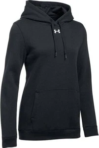 UNDER ARMOUR WOMEN'S HUSTLE SOFT FLEECE HOODY TOP sz S, M, XL, BLACK 1300261 - Picture 1 of 8