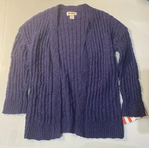 Cat & Jack Girls Open Front Long Sleeve Cardigan Navy Size XS (4/5) - Picture 1 of 7