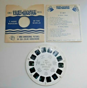 ST MORITZ SWITZERLAND 1948 VIEWMASTER REEL 2017 WITH REEL LIST SHEET   E306 - Picture 1 of 6