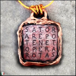 SATOR quadrato magico amuleti portafortuna talismano protezione incantesimo raro - Picture 1 of 24