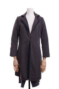 Annette Görtz Long Jacket Coat Virgin Wool Nylon Elastane Size 38 - Picture 1 of 14