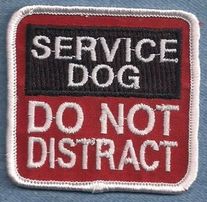 DO NOT DISTRACT SERVICE DOG 2.5" X 2.5" service dog vest patch - Picture 1 of 1