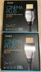 HDMI Cable 6'7" Cinema Plus 28AWG (4K 60Hz HDR 4:4:4) HDCP 2.2 - {2 pack] - Picture 1 of 6