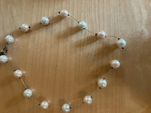 Elegant Vintage Pink Faux Pearl Necklace - Bild 1 von 3
