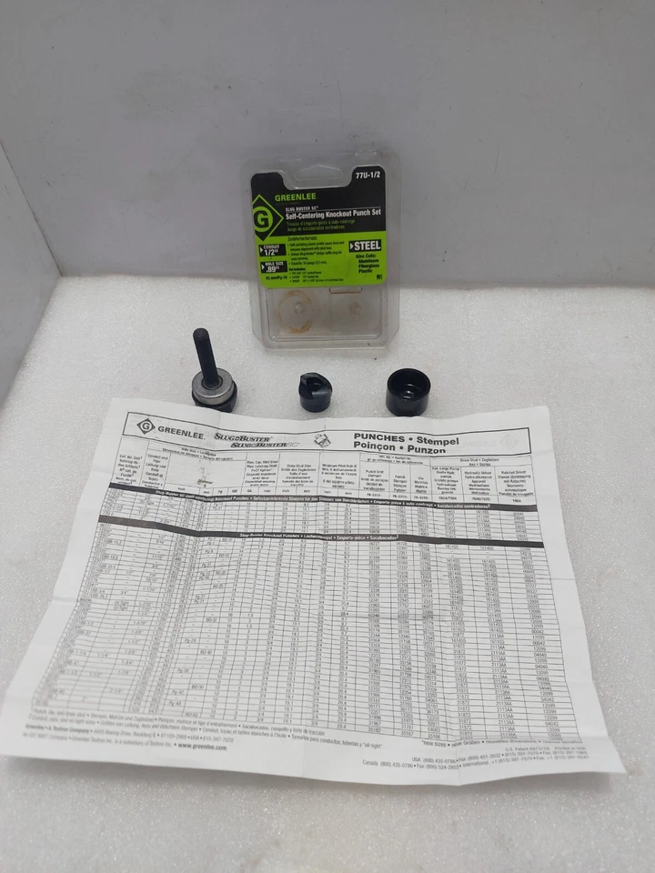 Greenlee 77u-1/2 Self-Centering Knockout Punch Set - Image 1 of 4