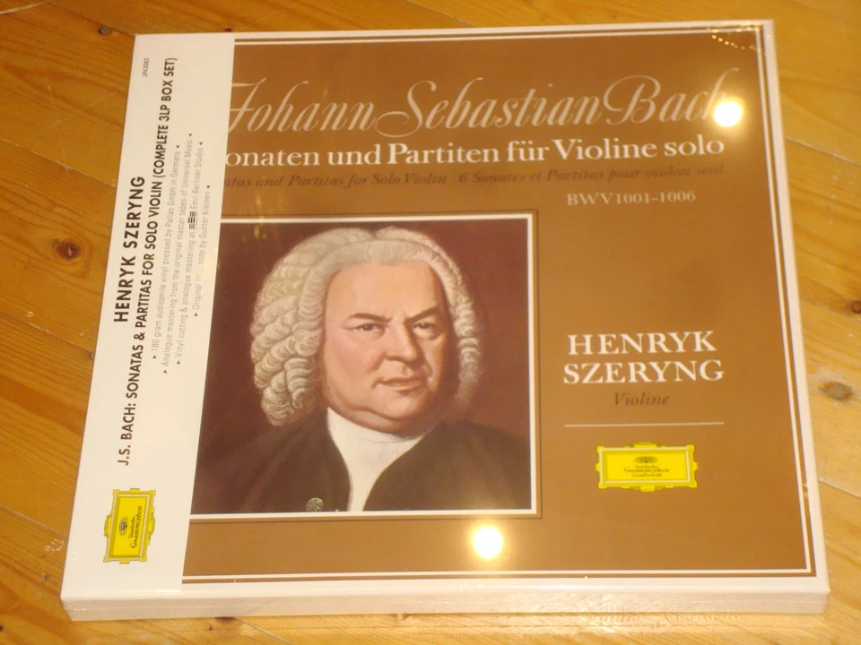 Bach Partitas and Sonatas for Solo Violin SZERYNG DGG 3x 180g LP BOX NEW SEALED - Image 1 of 2