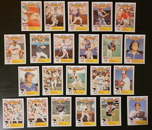 1987 TOPPS GLOSSY ALL-STAR COMMEMORATIVE COMPLETE 22 CARD SET