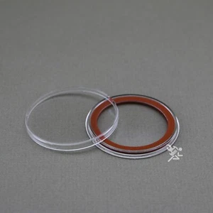 (10) Air-tite 39mm Red Velour Colored Ring Coin Holder Capsules for 1oz Silver - Picture 1 of 1