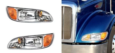 Pair of Headlights for Peterbilt 382, 384, 386, 387 (Driver & Passenger Set) - Image 1 of 4
