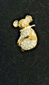VTG Carolee sample gold tone not signed koala 1 heavy brooch JY80 - Picture 1 of 6