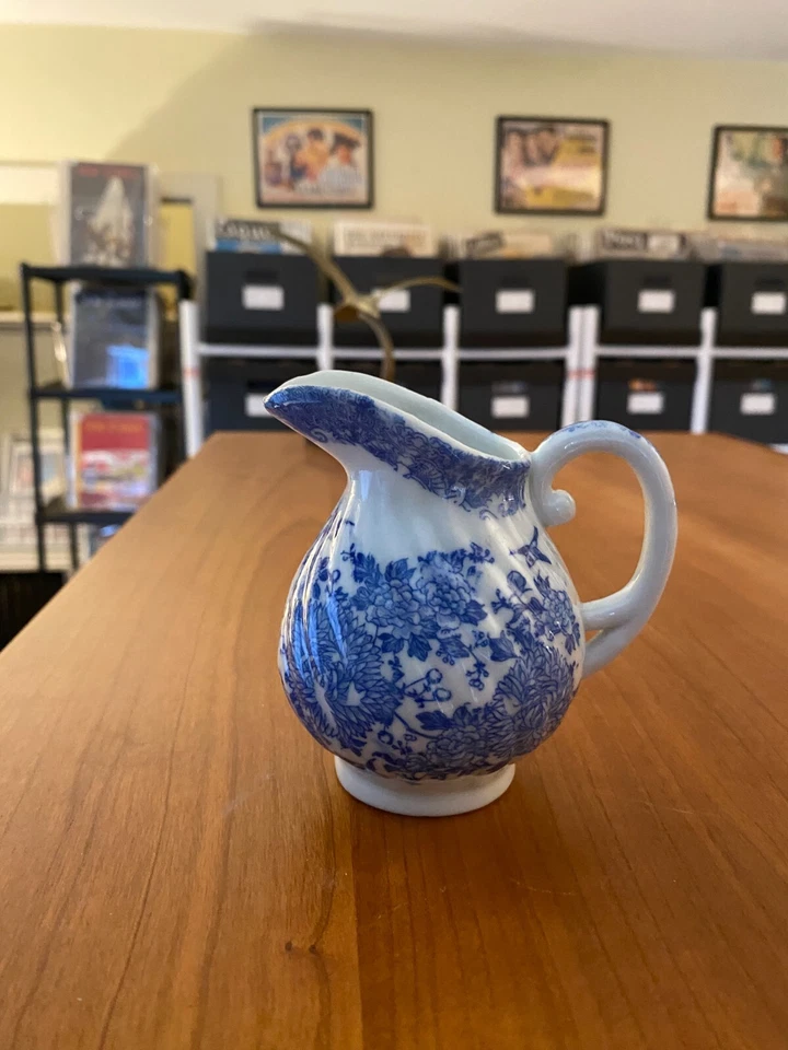 Jarra/crema vintage de 3,5" azul y blanco Foto 1 de 1