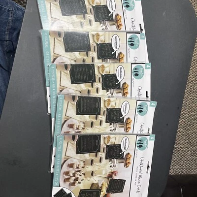 5 X Amscon Foodie Finds 4 Pcs Chalkboard Menu Cards Customize 6.8”x8.8” Banquet - Image 1 of 4