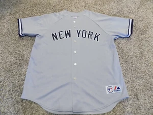 Maglia Derek Jeter New York Yankees Majestic Vintage Baseball Road (XL) anni '90 - Foto 1 di 4