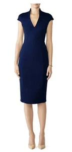 Alexa Admor Damen Neu mit Etikett Kurzarm Katrina Militär Etui Midikleid marineblau XL - Bild 1 von 4