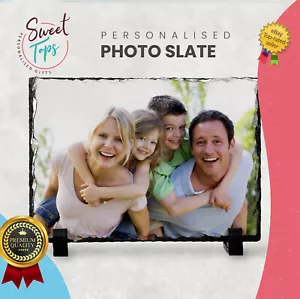 "FOTO PERSONALIZZATA LAVAGNA ROCK FOTO REGALO CON SUPPORTO ""QUALSIASI IMMAGINE"" 20CM X 30CM - Foto 1 di 2