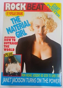 MADONNA Janet Jackson Rock Beat Magazine Giant fold out poster Australia Vintage - Picture 1 of 9