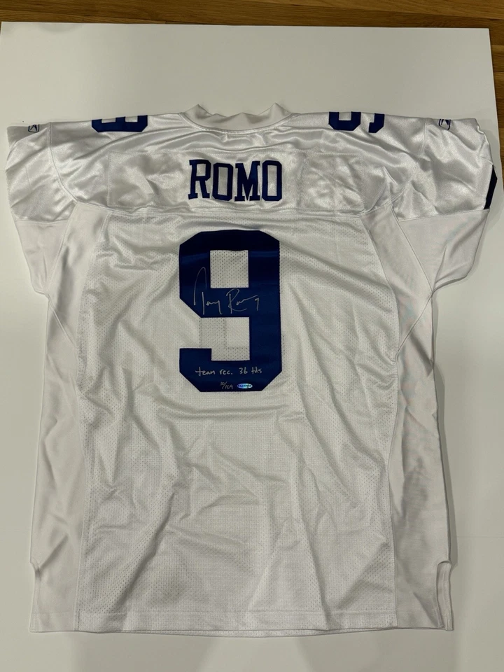 UDA Tony Romo Auto Jersey Inscription “Team Rec 36 Tds” Number 10/109 - Image 1 of 4