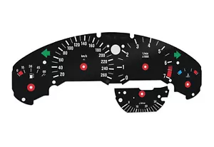 For BMW E36 260km/h - Speedometer Dials from MPH to Km/h Cluster Gauges - Picture 1 of 6