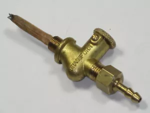 Grifo de gasolina de latón push pull 1/8" GAS x 7/16" salida con filtro BSA AJS - Imagen 1 de 2