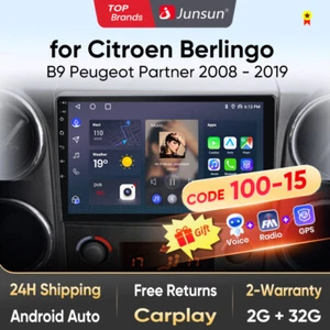 Radio Coche "100-15" Carplay Android 13 Para Peugeot Citroen Berlingo 08-2019 - Imagen 1 de 11