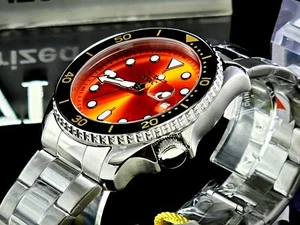 Orologio Uomo Invicta Pro Diver St SVIZZERO Quarzo Acciaio 46Mm Quadrante Arancione Data - Foto 1 di 16