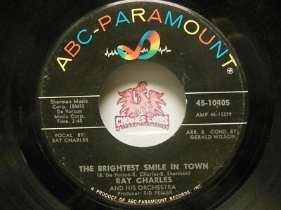 Ray Charles: Don't Set Me Free / The Brightest Smile in Town, 45 RPM VG+ (I9) - Image 1 of 2