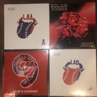 Rolling Stones Hackney Diamonds Red, White, blue Vinyl Alternative Covers Rare - Image 1 of 2