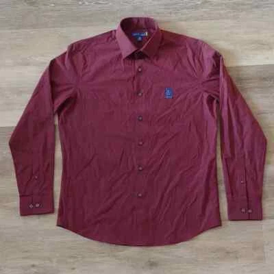 NWOT Apt 9 Men's Regular Fit Long Sleeve Button Down Dress Shirt Maroon Size M - Image 1 of 4