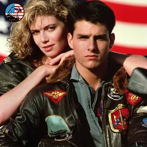 Top Gun G1 Bomber Men's Tom Cruise Maverick Flight Real Lambskin Leather Jacket - Picture 1 of 5