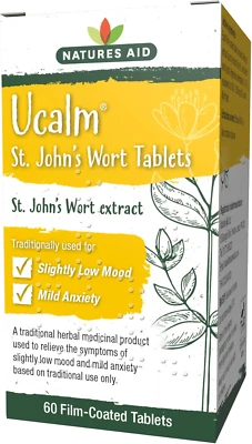 NAVX2 Natures Aid Ucalm St John'S Wort – Traditional Herbal Remedy for Low Mood & Mild