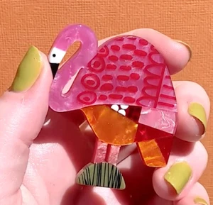 Erstwilder A Flamingo Named Honk Brooch - Clare Youngs. NIB. - Picture 1 of 4