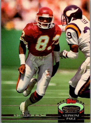 #576 Stephone Paige Kansas City Chiefs 1992 Stadium Club - Image 1 of 2