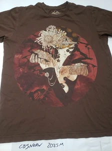 Aya Kato Artistic Sexy Japanese Female Figure RARE Brown T-Shirt Size Medium - Picture 1 of 2