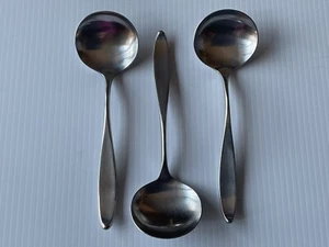 Lauffer Design 2 Soup spoon Dessert Oval Spoons 18/8 Stainless Germany Set 3 - Picture 1 of 6