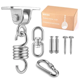 Kit colgante de acero inoxidable de alta resistencia: ganchos columpios para juegos de madera, neumáticos - Imagen 1 de 6
