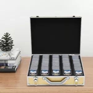 Scatola portaoggetti telaio alluminio con serratura per espositore monete 100 dollari argento - Foto 1 di 14