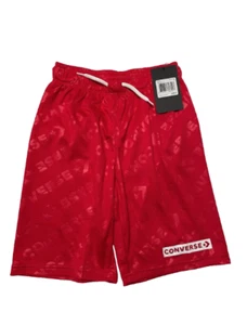 Converse Shorts Youth Boys Lightweight Mesh Basketball Gym Red Small or Medium - Picture 1 of 6