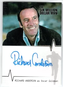 SIX MILLION DOLLAR MAN EXPANSION A15 RICHARD ANDERSON AS OSCAR GOLDMAN AUTOGRAPH - Picture 1 of 2