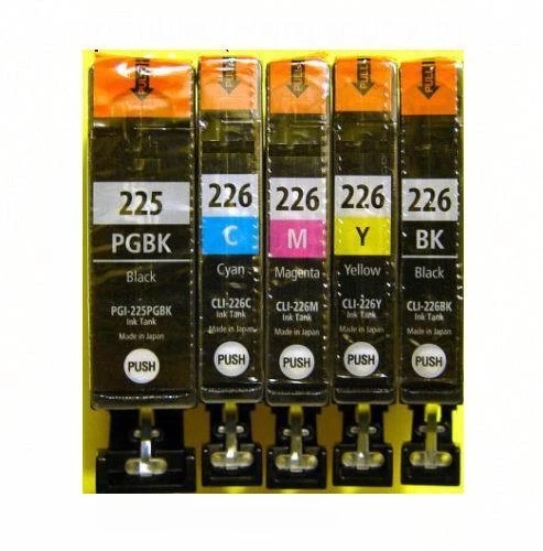 Genuine New 5-pack CANON PGI-225 Black CLI-226 B/C/M/Y Ink Cartridges - Image 1 of 1