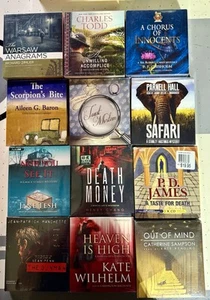 Lot of 12 MYSTERY & DETECTIVE Unabridged Audio Books on CD NEW - Picture 1 of 1