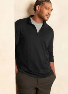 Banana Republic Men’s Luxury Touch Performance Black Quarter Zip Pullover NWOT - Picture 1 of 2