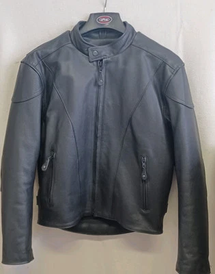 Кожаная мотоциклетная куртка River Road размер 42 отличное состояние! - Изображение 1 из 4